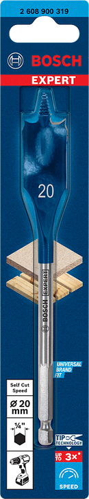 Bosch 2608900319 EXPERT Self Cut Speed Spade Drill Bit For rotary drills/drivers, For impact drill/drivers 20mm x 152mm