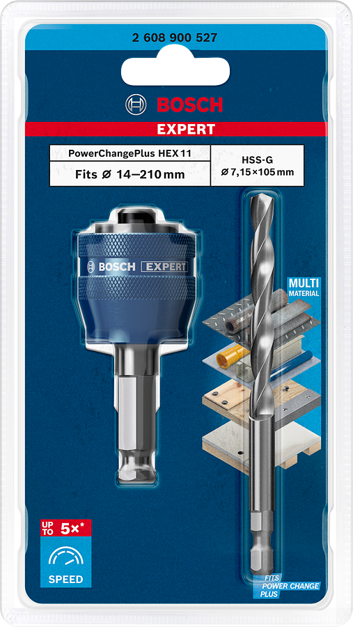 Bosch 2608900527 EXPERT Power Change Plus with Pilot Drill For rotary drills/drivers, For impact drill/drivers