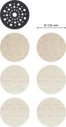 Bosch 2608901202 EXPERT M480 Net Starter Kit For random orbital sanders, For orbital sanders 125 mm 7-pc