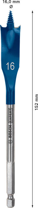Bosch 2608900315 EXPERT Self Cut Speed Spade Drill Bit For rotary drills/drivers, For impact drill/drivers 16mm x 152mm