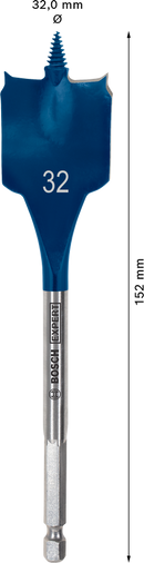Bosch 2608900326 EXPERT Self Cut Speed Spade Drill Bit For rotary drills/drivers, For impact drill/drivers 32mm x 152mm