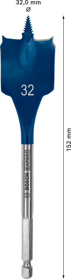 Bosch 2608900326 EXPERT Self Cut Speed Spade Drill Bit For rotary drills/drivers, For impact drill/drivers 32mm x 152mm