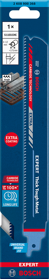 Bosch 2608900368 EXPERT Thick Tough Metal S1155CHC Blade For reciprocating saws