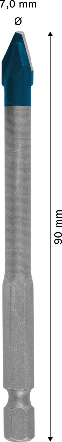 Bosch 2608900591 EXPERT HEX-9 Hard Ceramic Drill Bit For impact drill/drivers, For rotary drills/drivers, For impact screwdrivers 7.0mm