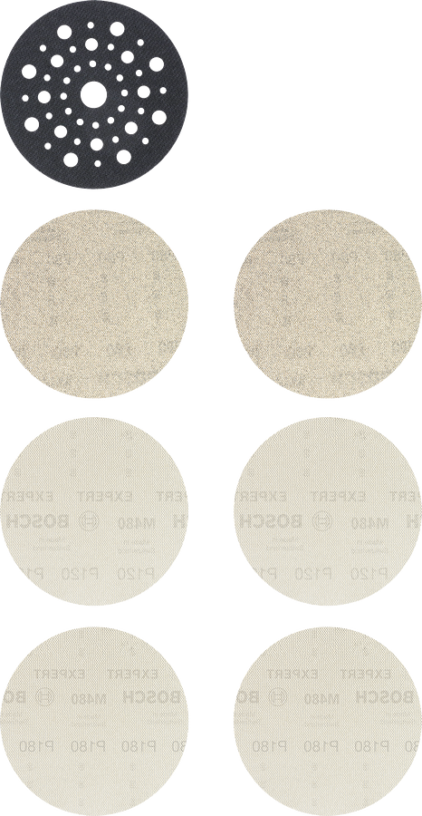 Bosch 2608901202 EXPERT M480 Net Starter Kit For random orbital sanders, For orbital sanders 125 mm 7-pc