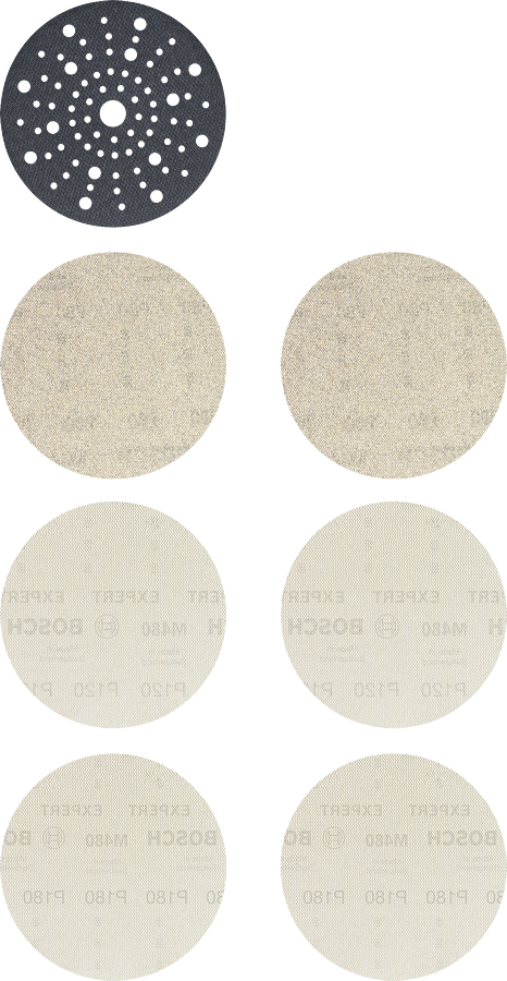 Bosch 2608901203 EXPERT M480 Net Starter Kit For random orbital sanders, For orbital sanders 150 mm 7-pc