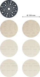 Bosch 2608901203 EXPERT M480 Net Starter Kit For random orbital sanders, For orbital sanders 150 mm 7-pc