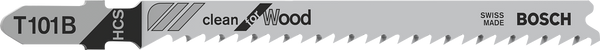 Bosch 2608630030 T 101 B Clean for Wood Jigsaw Blade For jigsaws