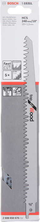 Bosch 2608650676 S 1531 L Top for Wood Reciprocating Saw Blade For reciprocating saws