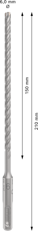 Bosch 2608833779 PRO SDS plus-5X Hammer Drill Bit For rotary hammer drills 6 x 150 x 210 mm