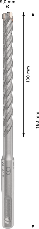 Bosch 2608833795 PRO SDS plus-5X Hammer Drill Bit For rotary hammer drills  9 x 100 x 160 mm