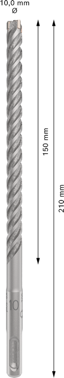 Bosch 2608833799 PRO SDS plus-5X Hammer Drill Bit For rotary hammer drills 10 x 150 x 210 mm