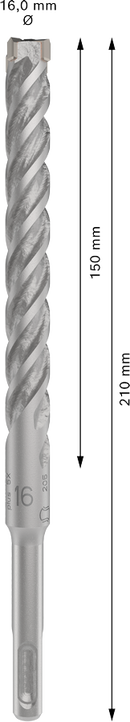 Bosch 2608833825 PRO SDS plus-5X Hammer Drill Bit For rotary hammer drills 6 x 150 x 210