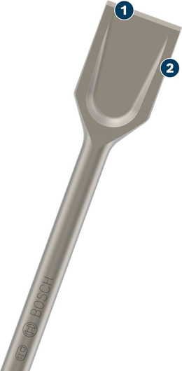 Bosch 2608690101 PRO SDS plus-5C Spade Chisel For rotary hammer drills, For breakers 40 x 250 mm