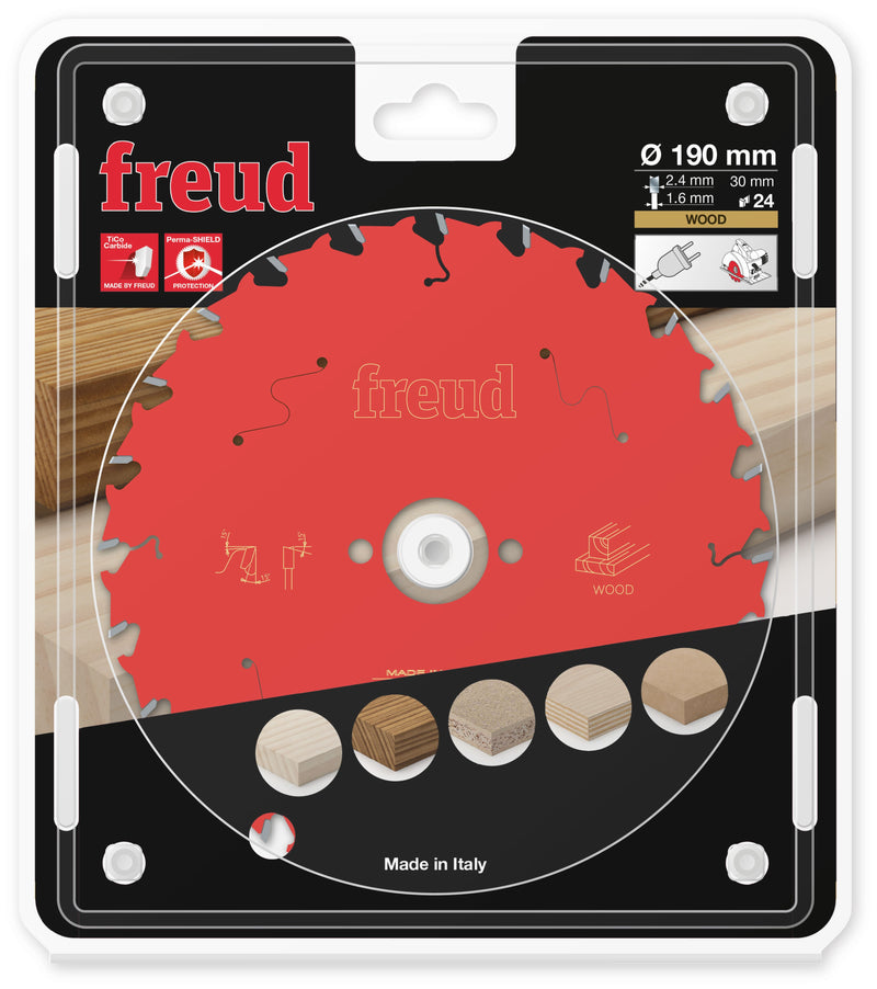 Freud F03FS09717 Circular Saw Blade 190mm x 30mm x 24T