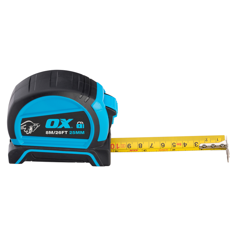 OX Tools OX-P505208 Pro Dual Auto Lock Tape Measure - 8m