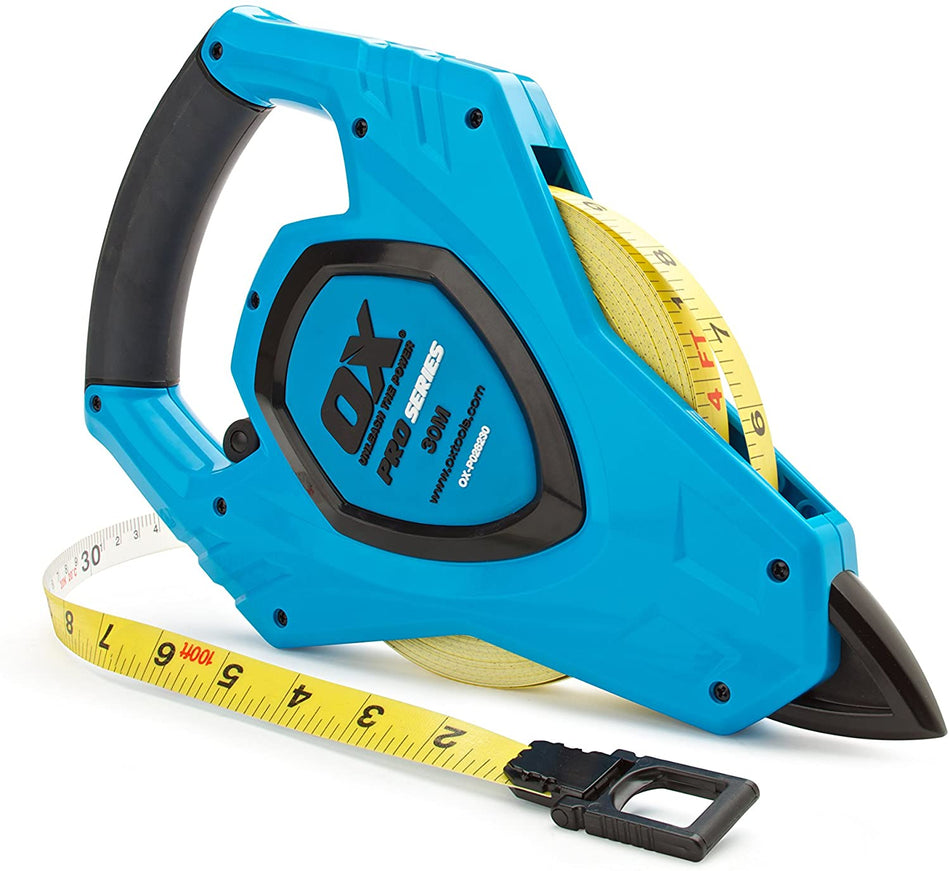 OX Tools OX-P028250 Pro Fibreglass Open Reel Tape - 50M / 165FT