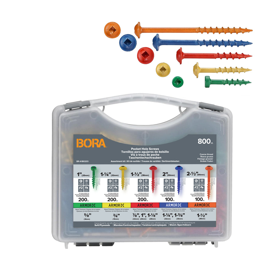 BORA 800-Piece Screw Kit Coarse