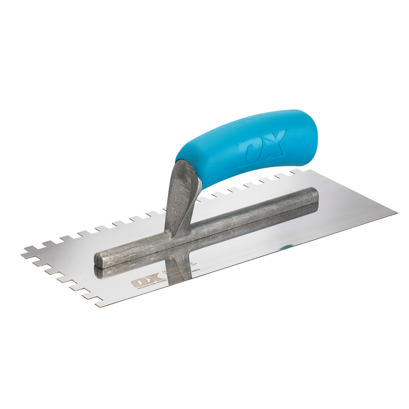 OX Tools OX-T535708 Trade Notched Stainless Steel Tiling Trowel - 8mm