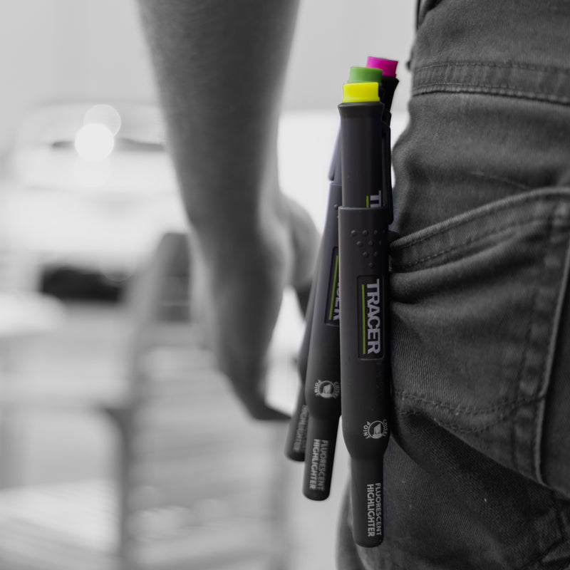 TRACER AFH MK3 PF Highlighter Markers Pk3 (Yellow, Pink, Green) c/w Site Holsters