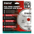 Trend Tools PCD/FSB/1604 Trend Pcd Fibre Cement Circular Saw Blade 160Mm X 20Mm X 4T