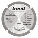 Trend Tools PCD/FSB/1844 Trend Pcd Fibre Cement Circular Saw Blade 184Mm X 20Mm X 4T