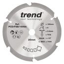 Trend Tools PCD/FSB/1906A Trend Pcd Fibre Cement Circular Saw Blade 190Mm X 20Mm X 6T