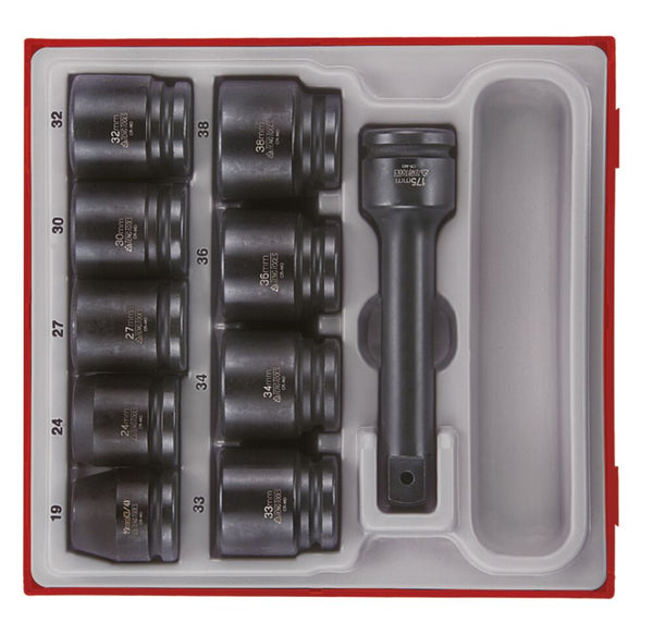 Teng Tools TTD9416 3/4 Impact Socket Set DIN TT2 16 Pieces