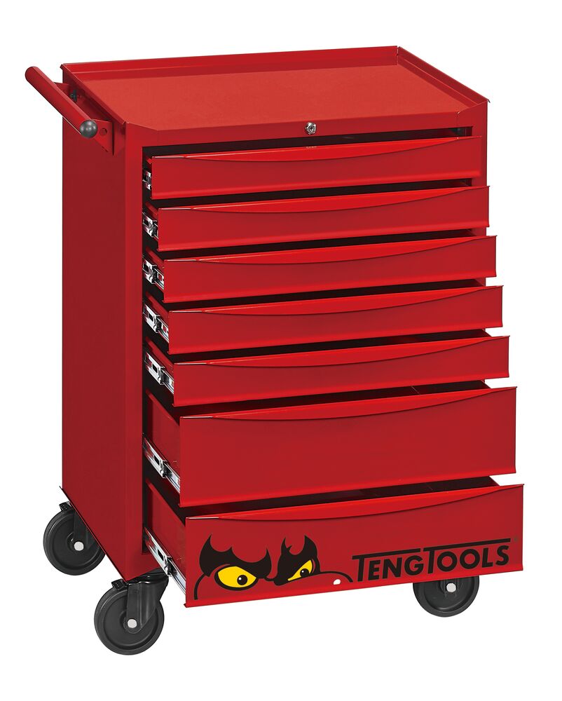 Teng Tools TCW707EV 26" Classic Roller Cabinet 7 Drawers Red