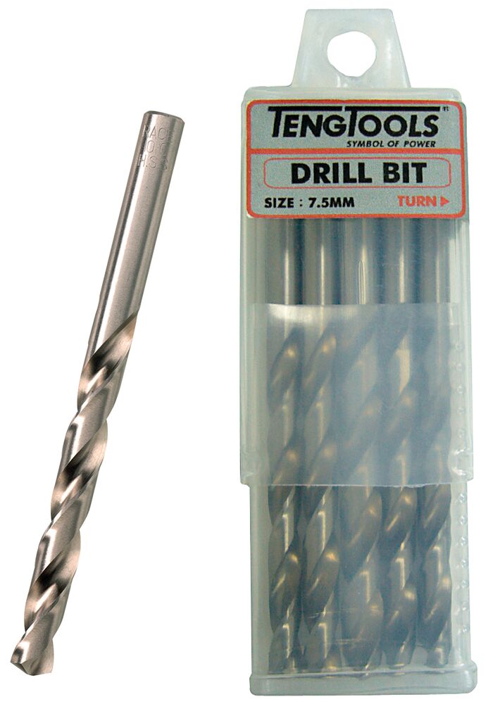 Teng Tools DBX100 Drill Bits Fully Ground 10.0mm ×5