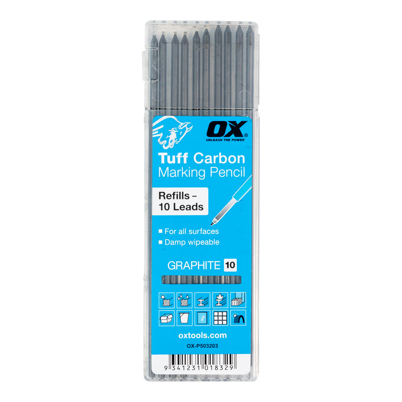 OX Tools OX-P503203 Tuff Carbon &mdash; Graphite Lead (10pk)