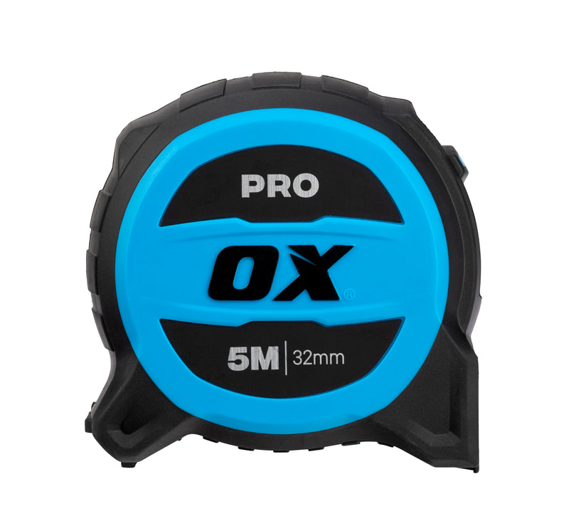 OX Hand Tools P631005 Pro 5m Metric Only Tuff Blade Tape Measure - Magnetic Dual Hook & 32mm Wide Blade