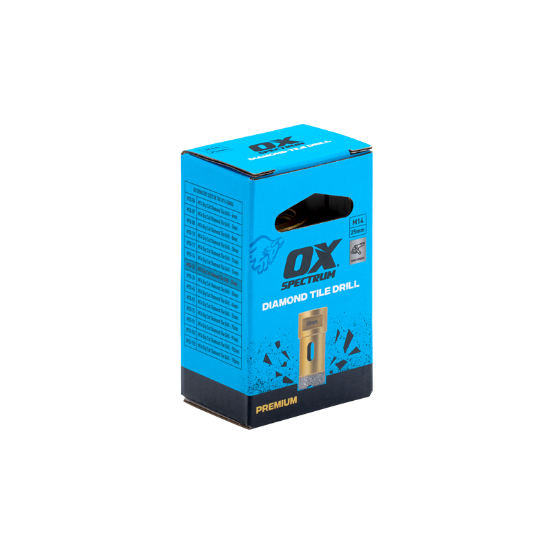 Premium M14 Dry Cut Diamond Tile Drill - 25mm