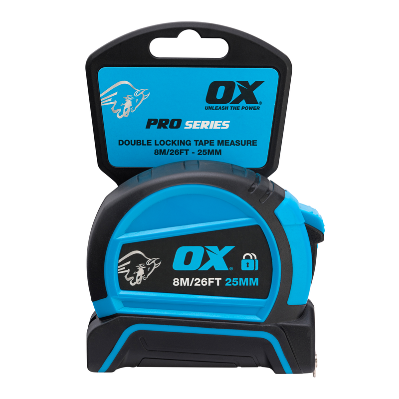 OX Tools OX-P505208 Pro Dual Auto Lock Tape Measure - 8m