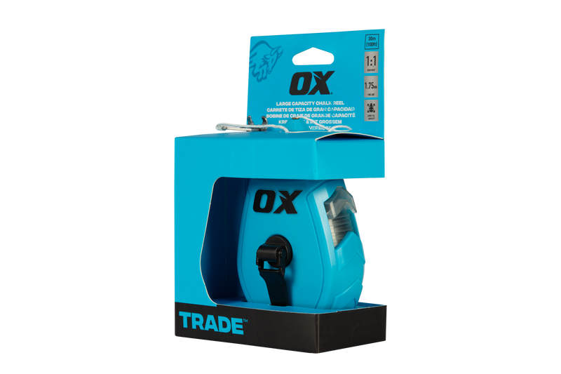 Contractor 30m/100' ABS Chalk Reel - Basic Bold Line / 1:1 Gear Ratio