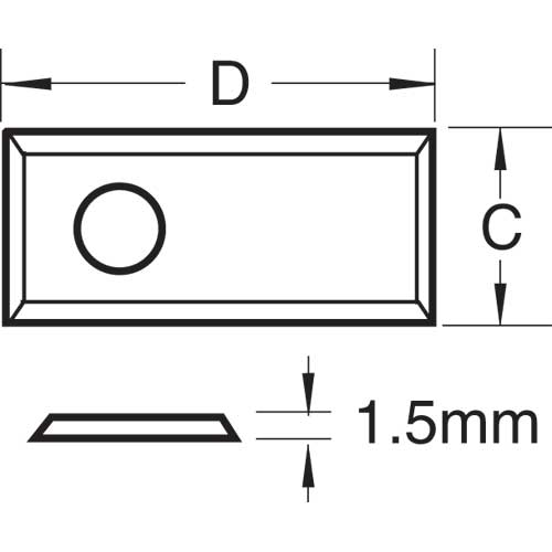 Trend Tools RB/C Rota-Tip Blade 29.5X12X1.5Mm 1 Off