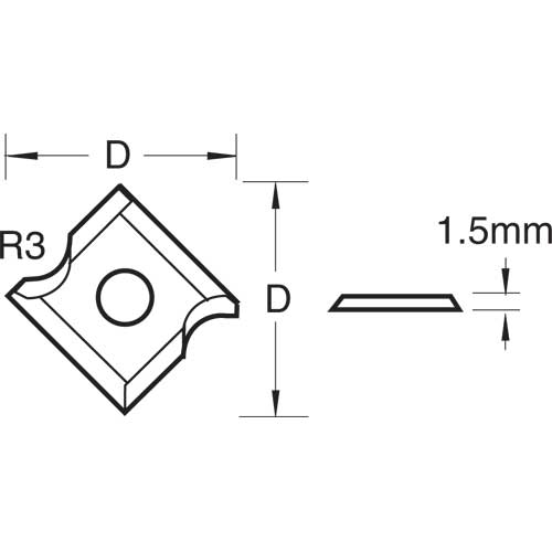 Trend Tools RB/N Rota-Tip Blade 12X12Xr3Mm 1 Off