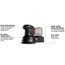 Trend Tools T18S/ROS125B T18S 18V 125Mm Random Orbital Sander (Bare Tool) - Uk & Irl Sale Only