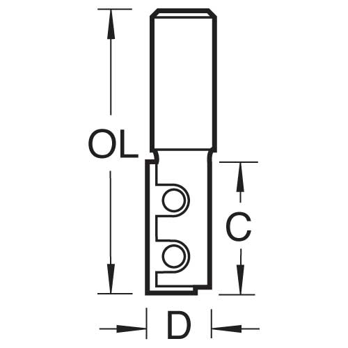 Trend Tools RT/06X1/2TC Rota-Tip Straight 15Mm Diameter