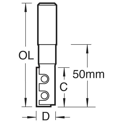 Trend Tools RT/11MX1/2TC Rota-Tip Straight 12.7Mm Diameter