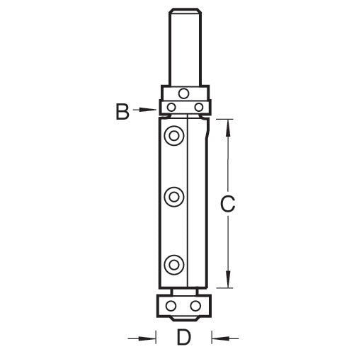 Trend Tools RT/75X1/2TC Rota-Tip Double Guided 19.1 Dia X 50Mm Cut