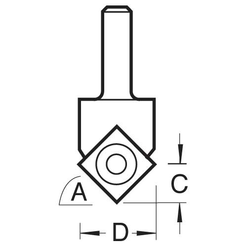 Trend Tools RT/80X1/2TC Rota-Tip V Groove 17Mm Diameter