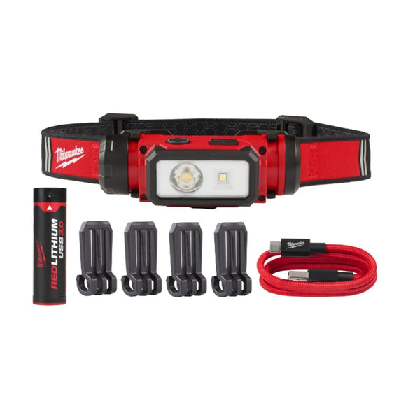 Milwaukee 4933479963 L4HL2-301 Usb Rechargeable Headlamp Head Torch 600 Lumens