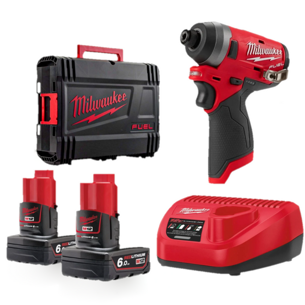 Milwaukee M12FPD 602X Compact Percussion Drill Kit