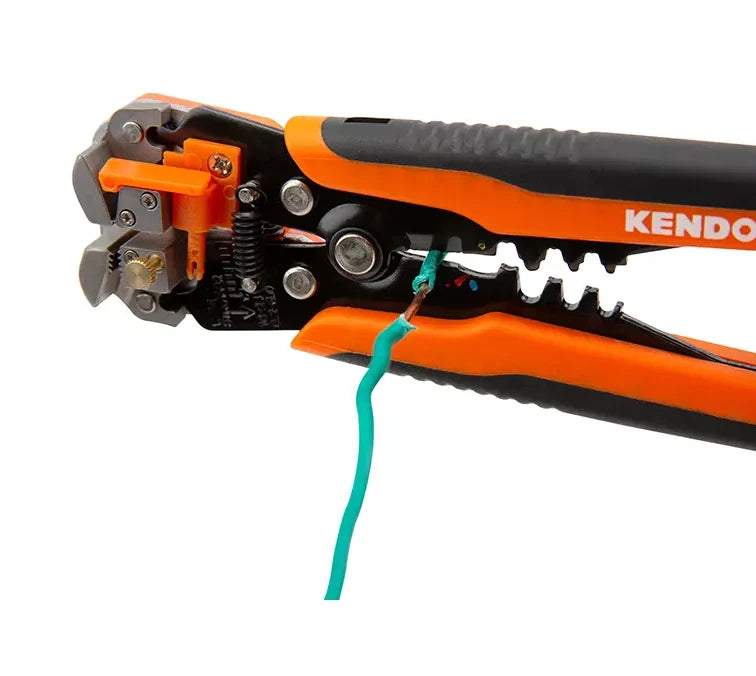 Kendo 11721 Crimping and Stripping Plier 0.2-6mm 200mm/8in Self-Adjusting Wire Stripper Crimper Cutter