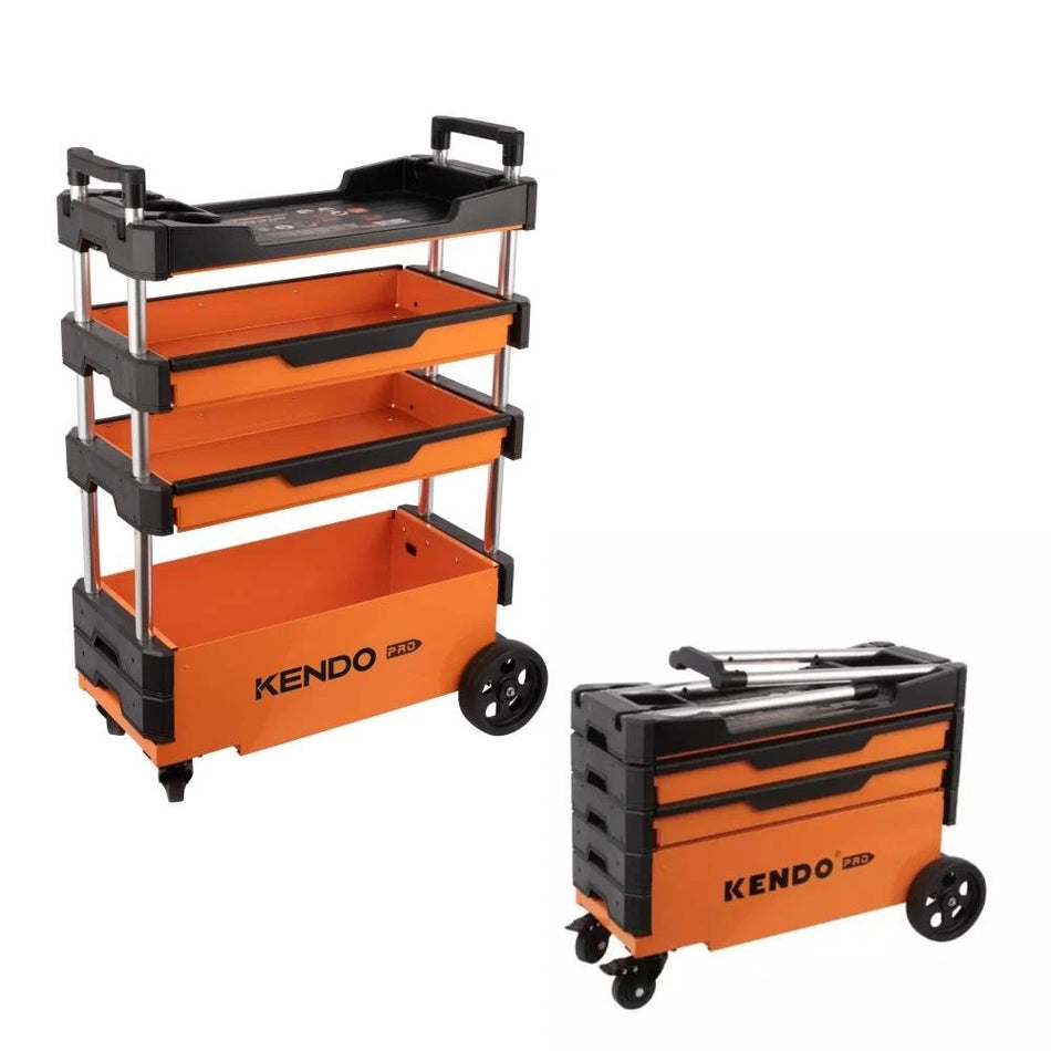Kendo 90333 Tool Trolley Cart Roller Cabinet Heavy Duty Garage Workshop Collapsable