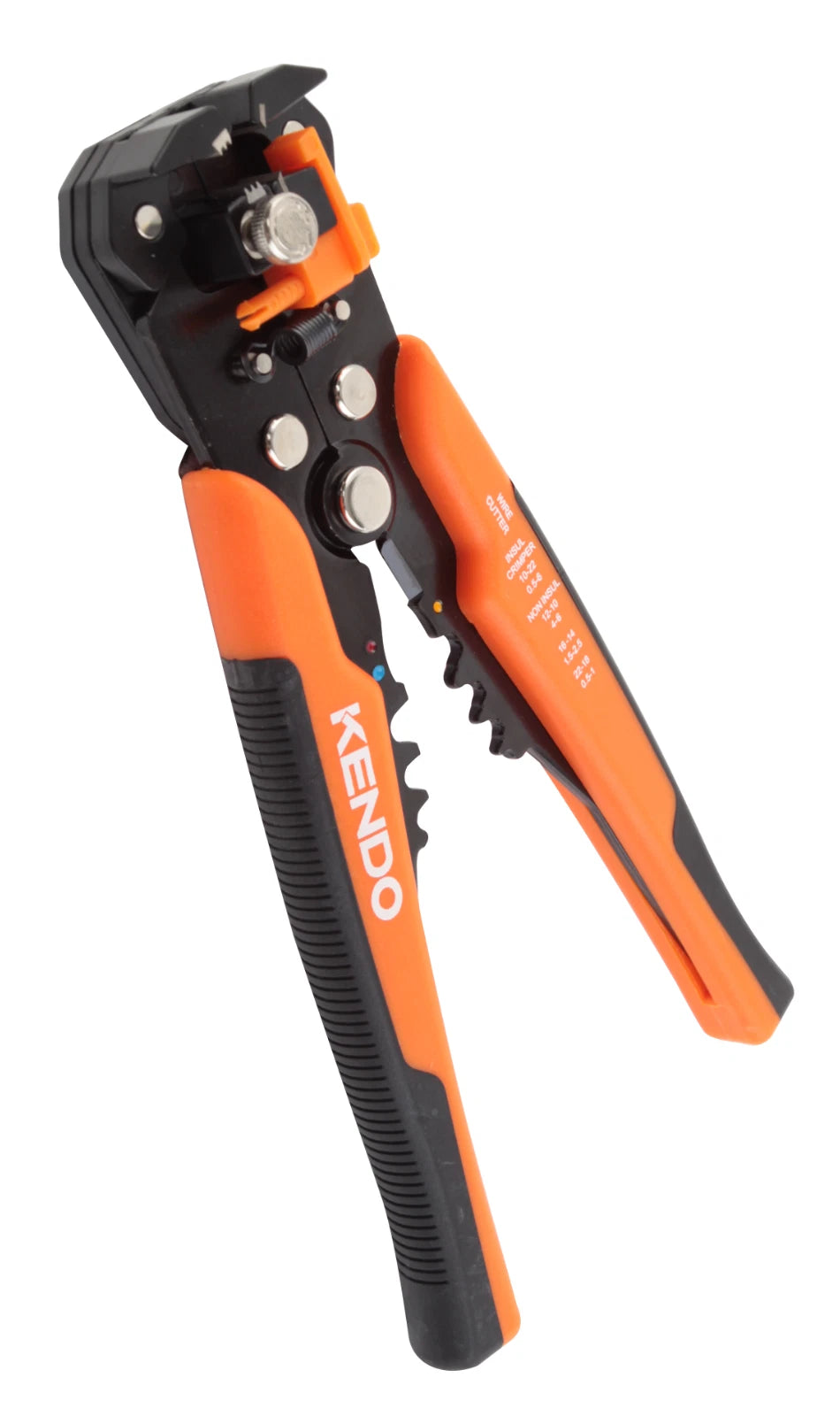 Kendo 11721 Crimping and Stripping Plier 0.2-6mm 200mm/8in Self-Adjusting Wire Stripper Crimper Cutter