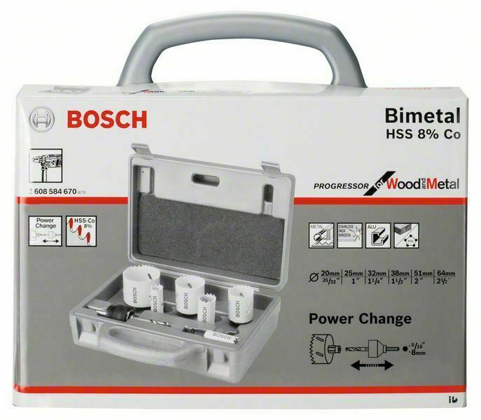 Bosch 2608584670 9 Piece HSS-Bimetal Progressor Holesaw Set