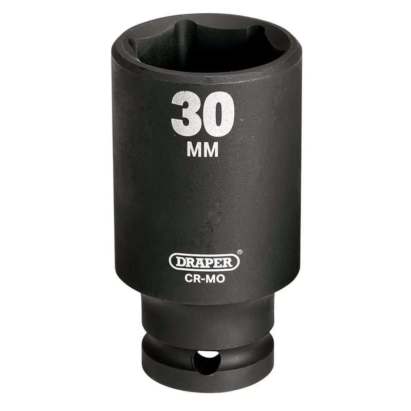 Draper 30870 Deep Impact Socket, 1/2" Sq. Dr., 30mm