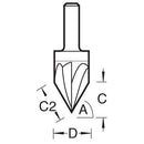 Trend Tools S11/11X8MMSTC Triple Flute Engraver Cutter